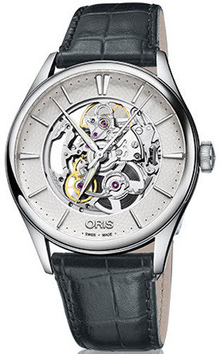 Oris Watch Artelier Skeleton Grey Leather 01 734 7721 4051-07 5 21 61FC Image 1
