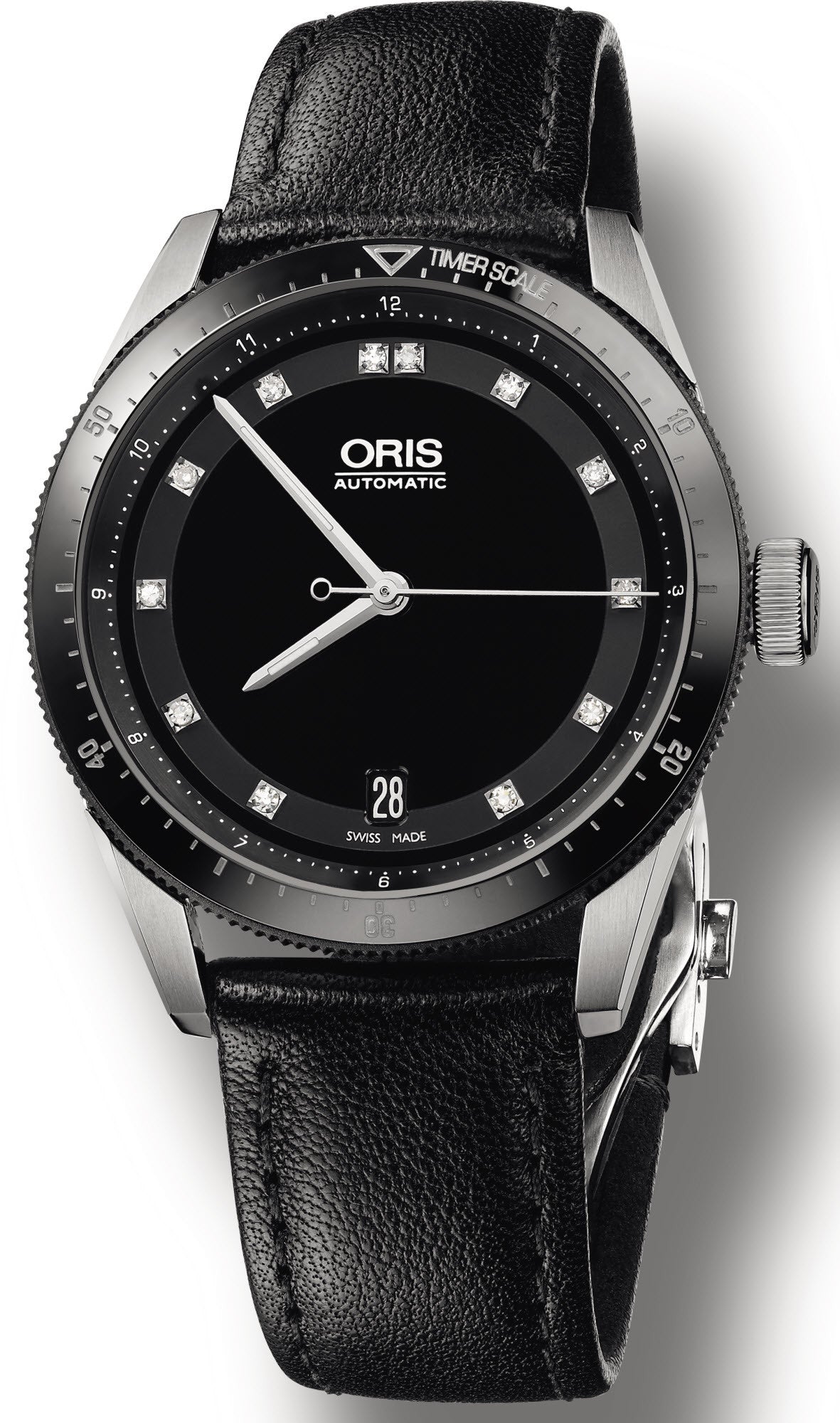 Oris Watch Artix GT Date Diamond Ceramic Leather D 01 733 7671 4494-07 5 18 82FC Image 1