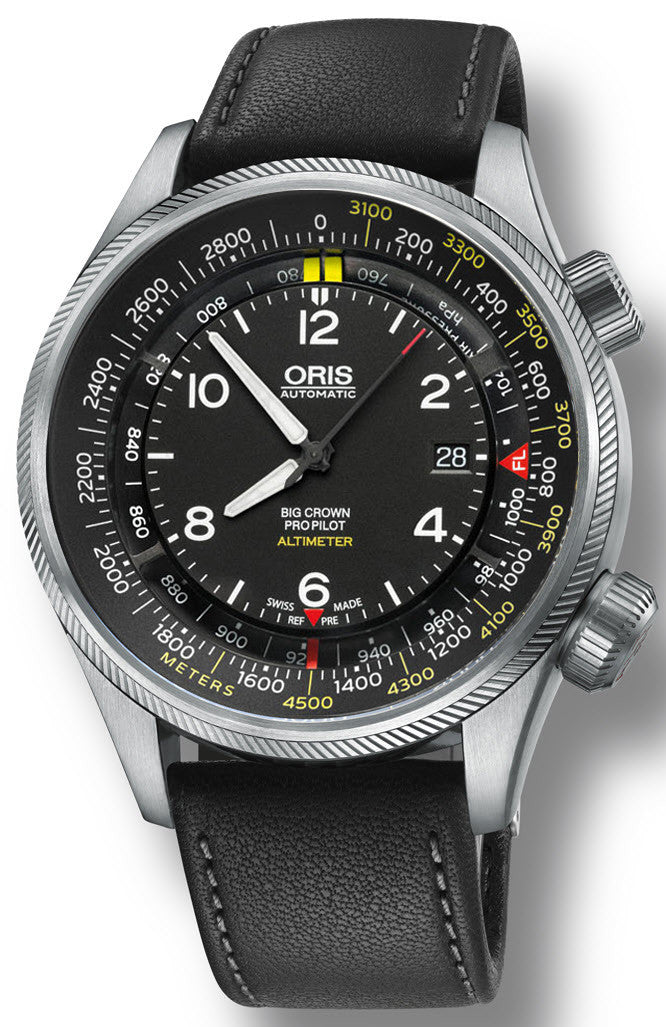Oris Watch Big Crown ProPilot Altimeter Meters Leather 01 733 7705 4164-Set 5 23 19FC Image 1