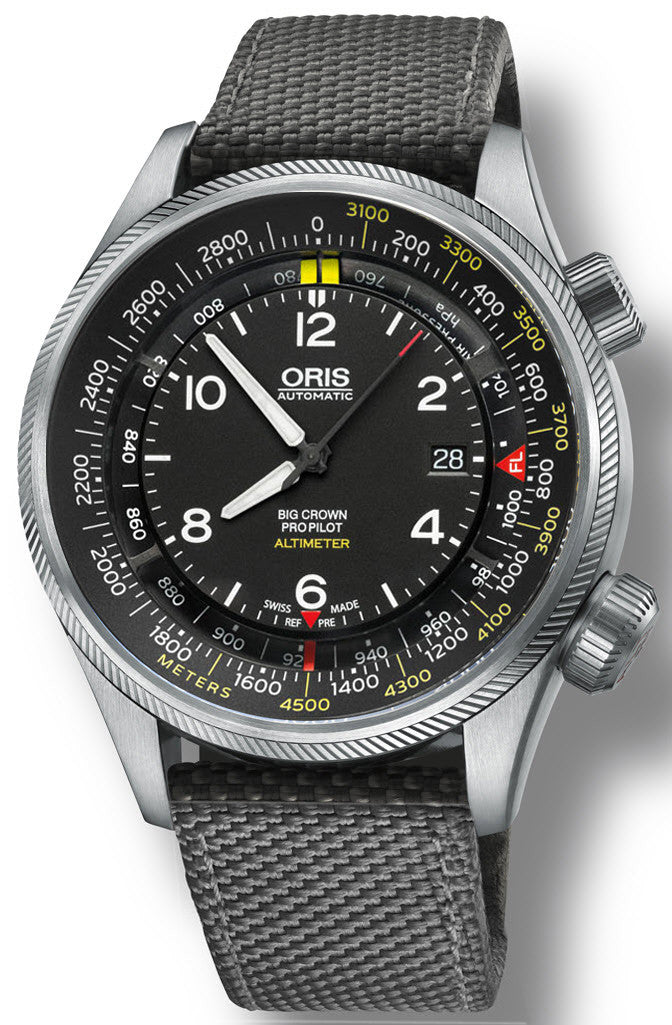 Oris Watch Big Crown ProPilot Altimeter Meters Textile Grey 01 733 7705 4164-Set 5 23 17FC Image 1