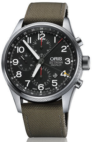 Oris Watch Big Crown ProPilot Chronograph GMT Olive Textile D 01 677 7699 4164-07 5 22 14FC Image 1