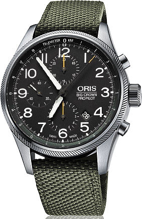 Oris Watch Big Crown ProPilot Chronograph Olive Textile 01 774 7699 4134-07 5 22 14FC Image 1