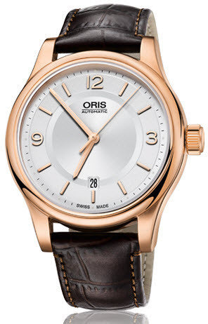 Oris Watch Classic Date Rose Gold PVD Leather 01 733 7594 4831-07 6 20 12 Image 1