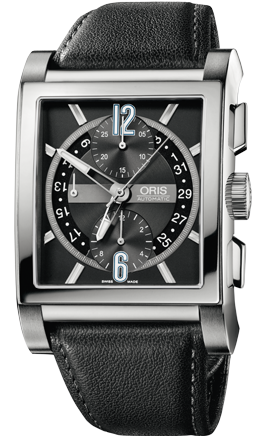 Oris Watch Rectangular Titan Chronograph Leather D 01 674 7625 7064-07 5 27 71FC Image 1