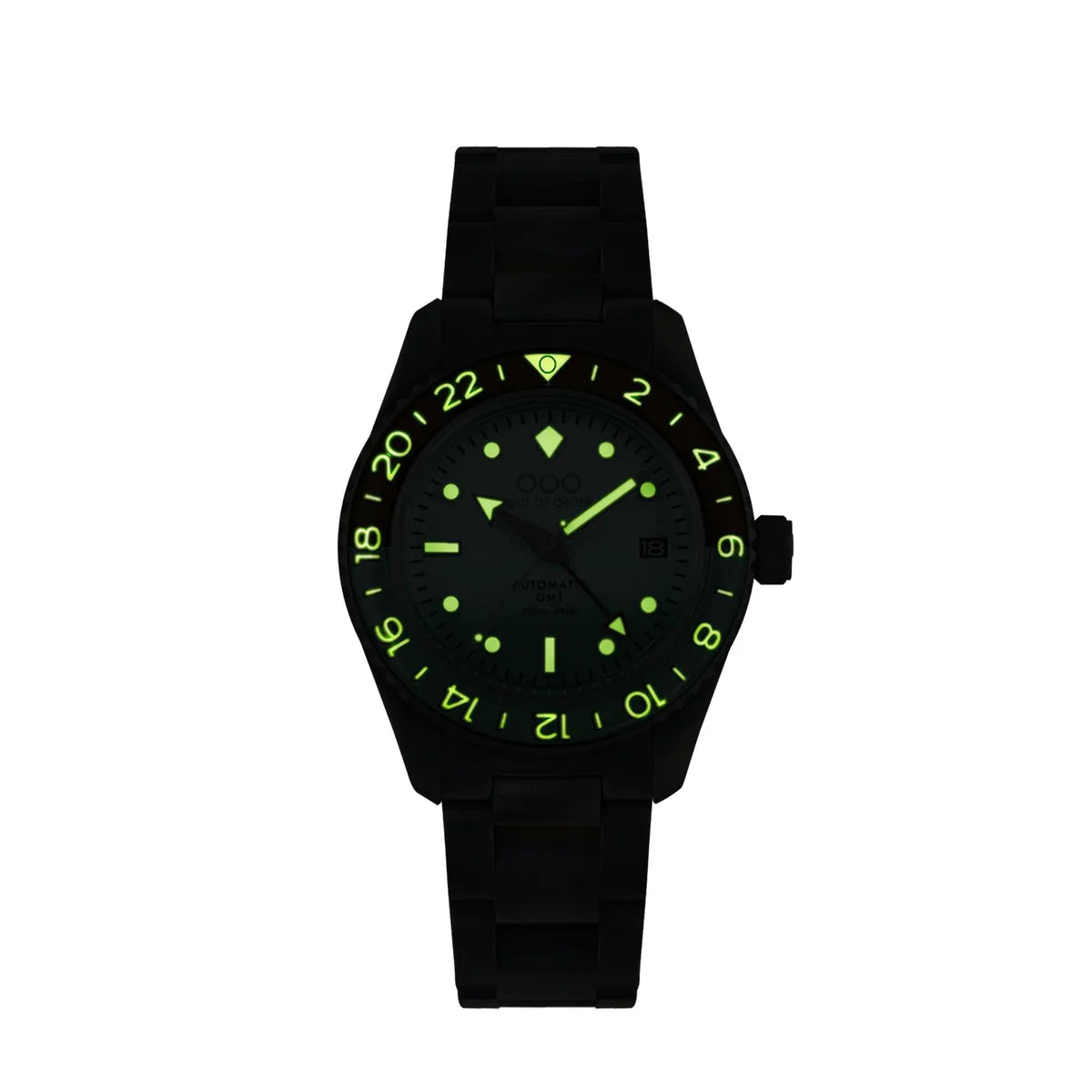 Out Of Order After 8 Shaker Mint Automatic GMT Ultra Distressed Watch OOO.001-25.AE.BAND Image 4
