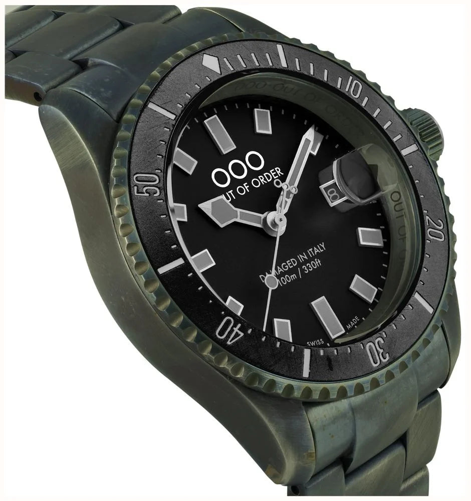 Out Of Order Black Casanova Ultra Distressed Steel Watch OOO.001-27.NE.GR Image 3