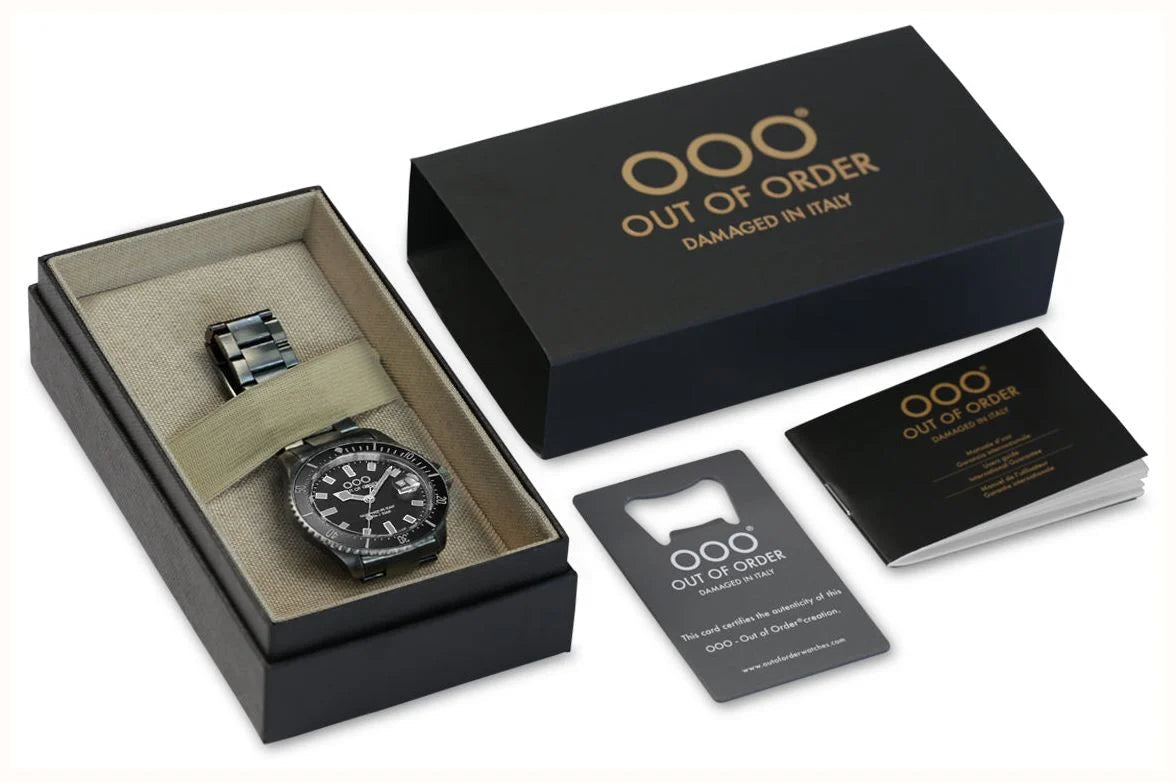 Out Of Order Black Casanova Ultra Distressed Steel Watch OOO.001-27.NE.GR Image 6
