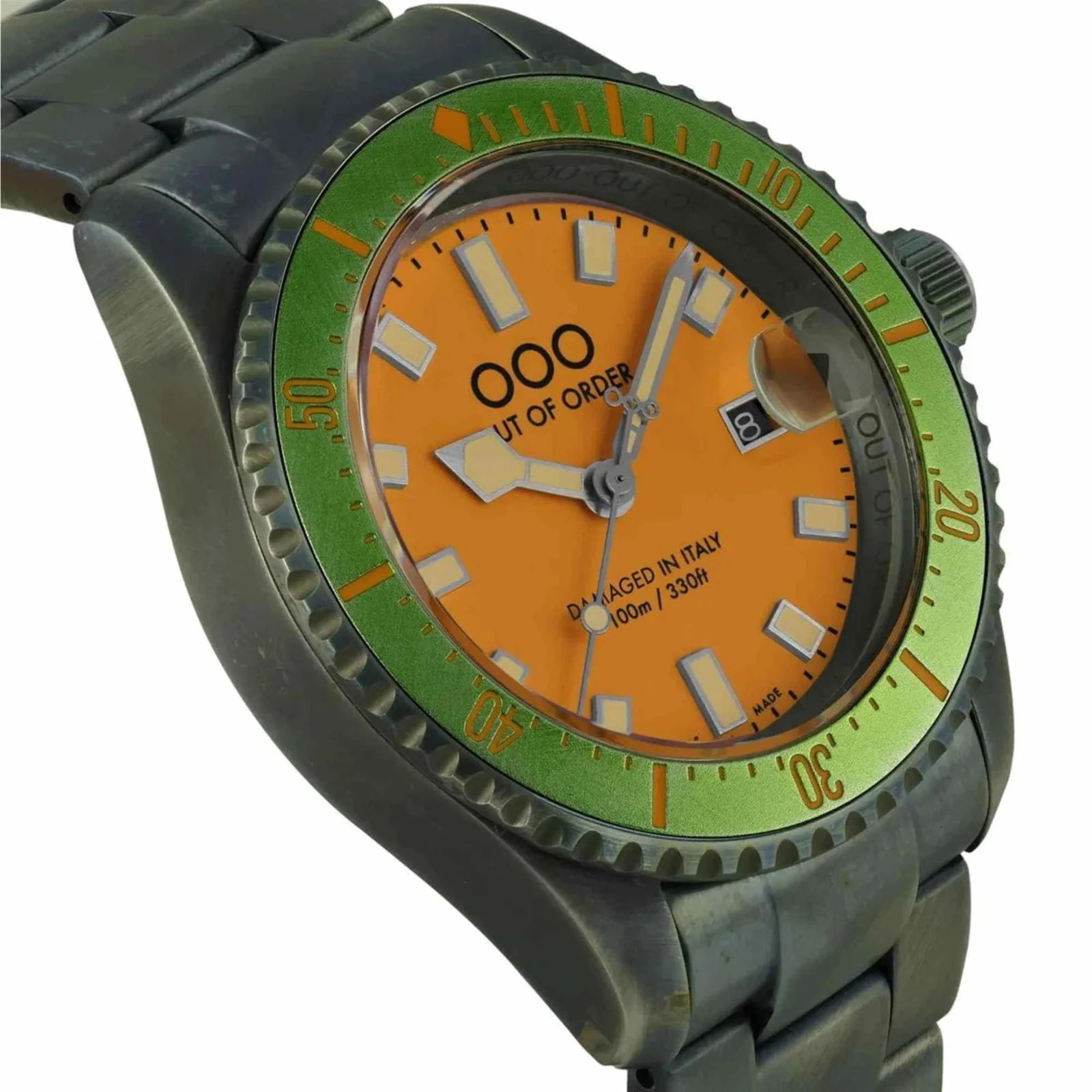 Out Of Order Orange Casanova Ultra Distressed Steel Watch OOO.001-18.MEL Image 2