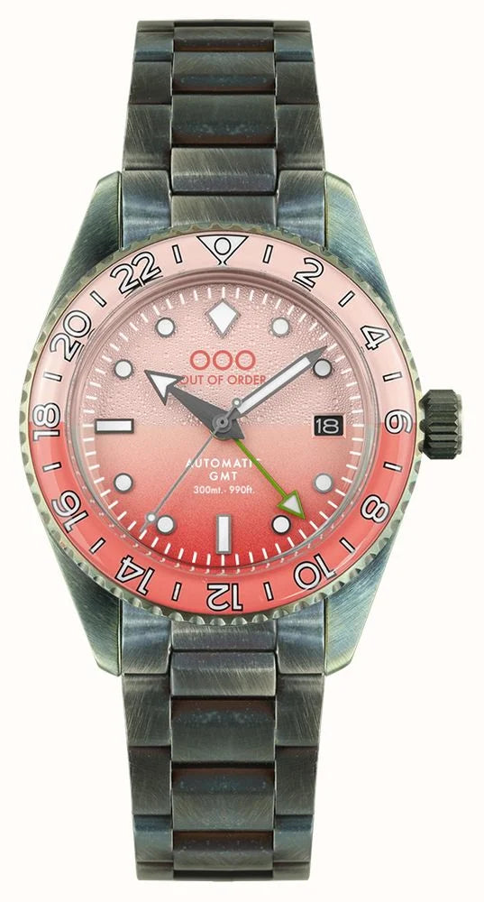 Out Of Order Paloma Pink Automatic GMT Ultra Distressed Watch OOO.001-25.PA.BAND Image 1