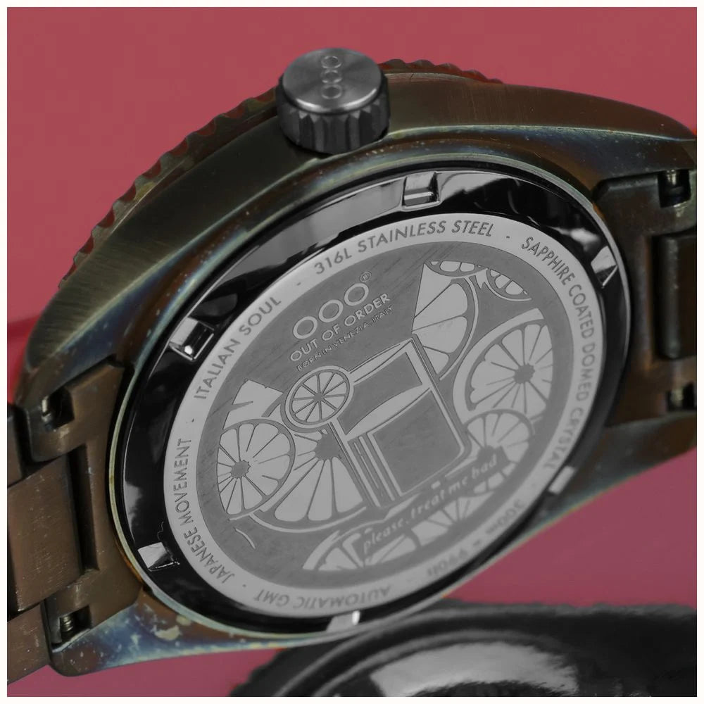 Out Of Order Paloma Pink Automatic GMT Ultra Distressed Watch OOO.001-25.PA.BAND Image 4