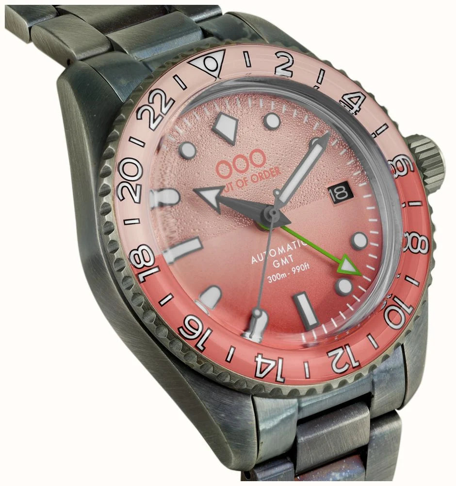 Out Of Order Paloma Pink Automatic GMT Ultra Distressed Watch OOO.001-25.PA.BAND Image 5
