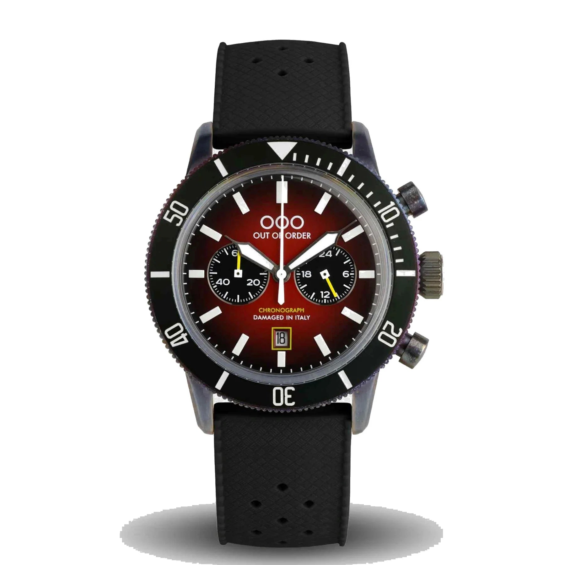 Out Of Order Pilot Red Chronograph Watch OOO.001-28.RO Image 1
