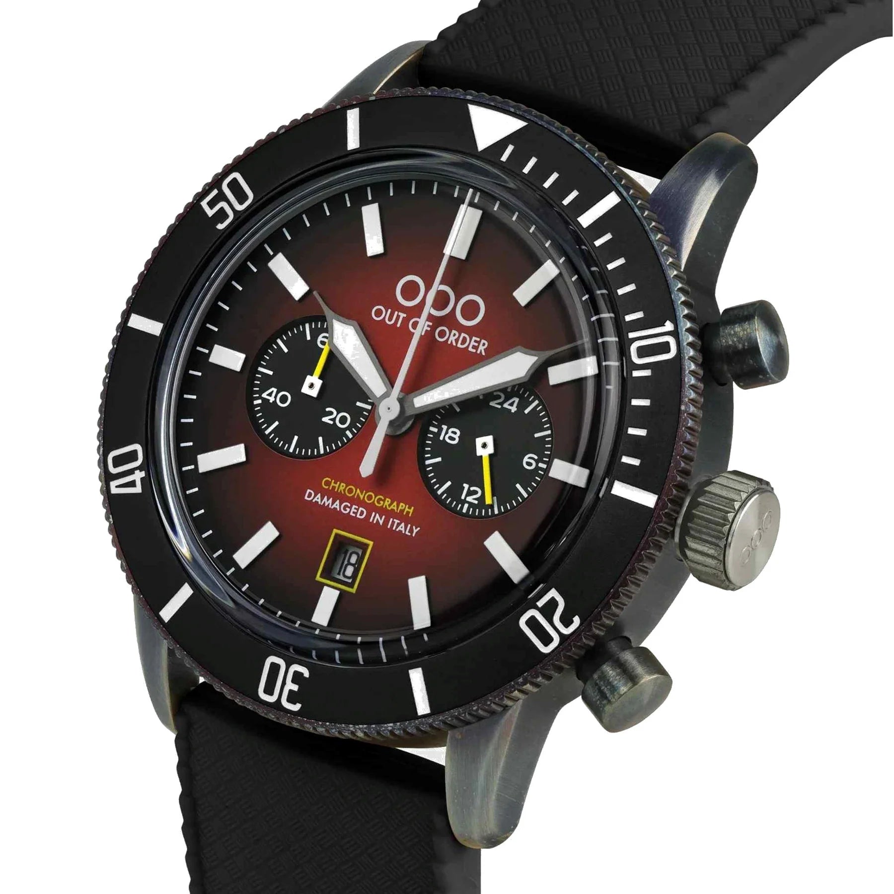 Out Of Order Pilot Red Chronograph Watch OOO.001-28.RO Image 2
