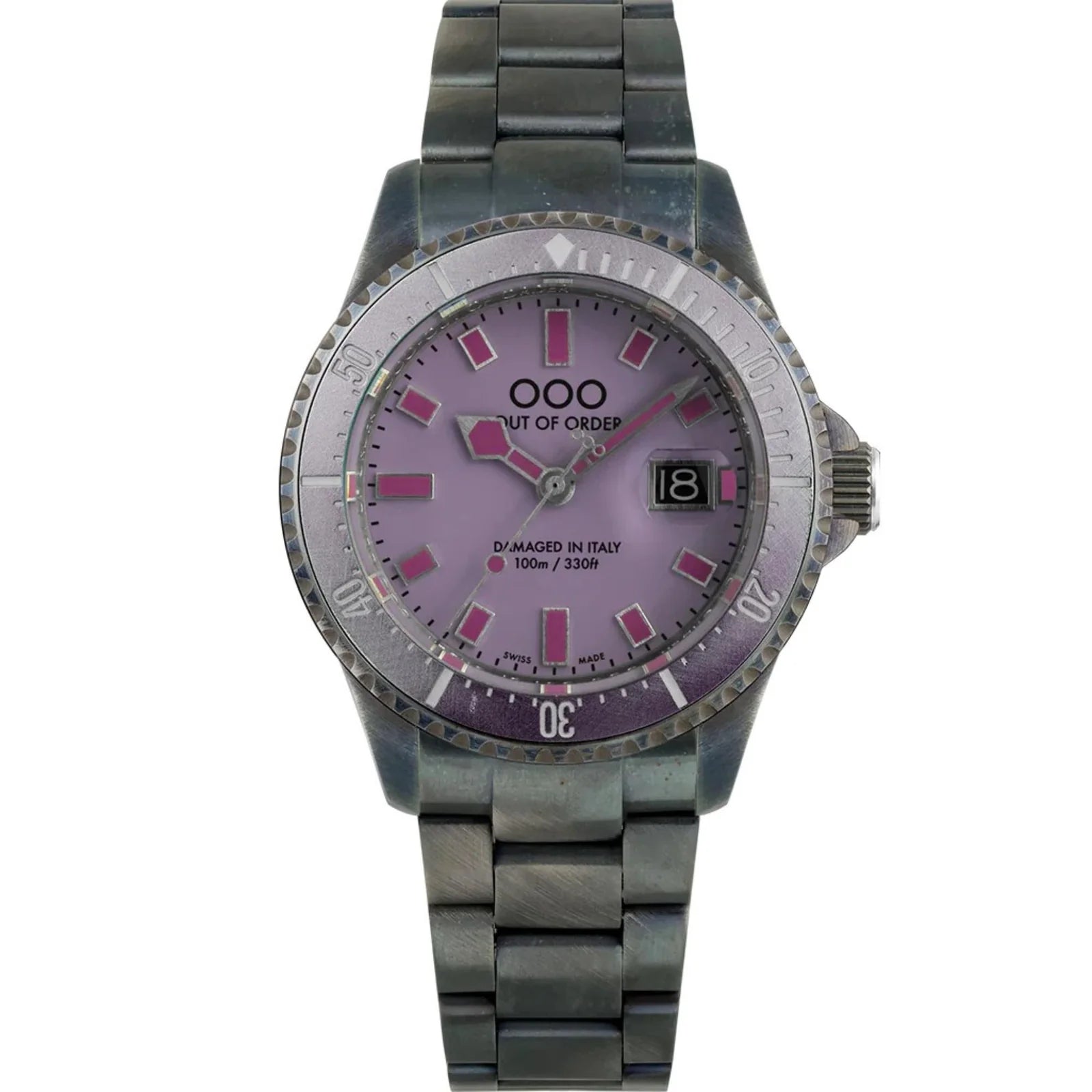 Out Of Order Purple Casanova Ultra Distressed Steel Watch OOO.001-27.MI Image 1