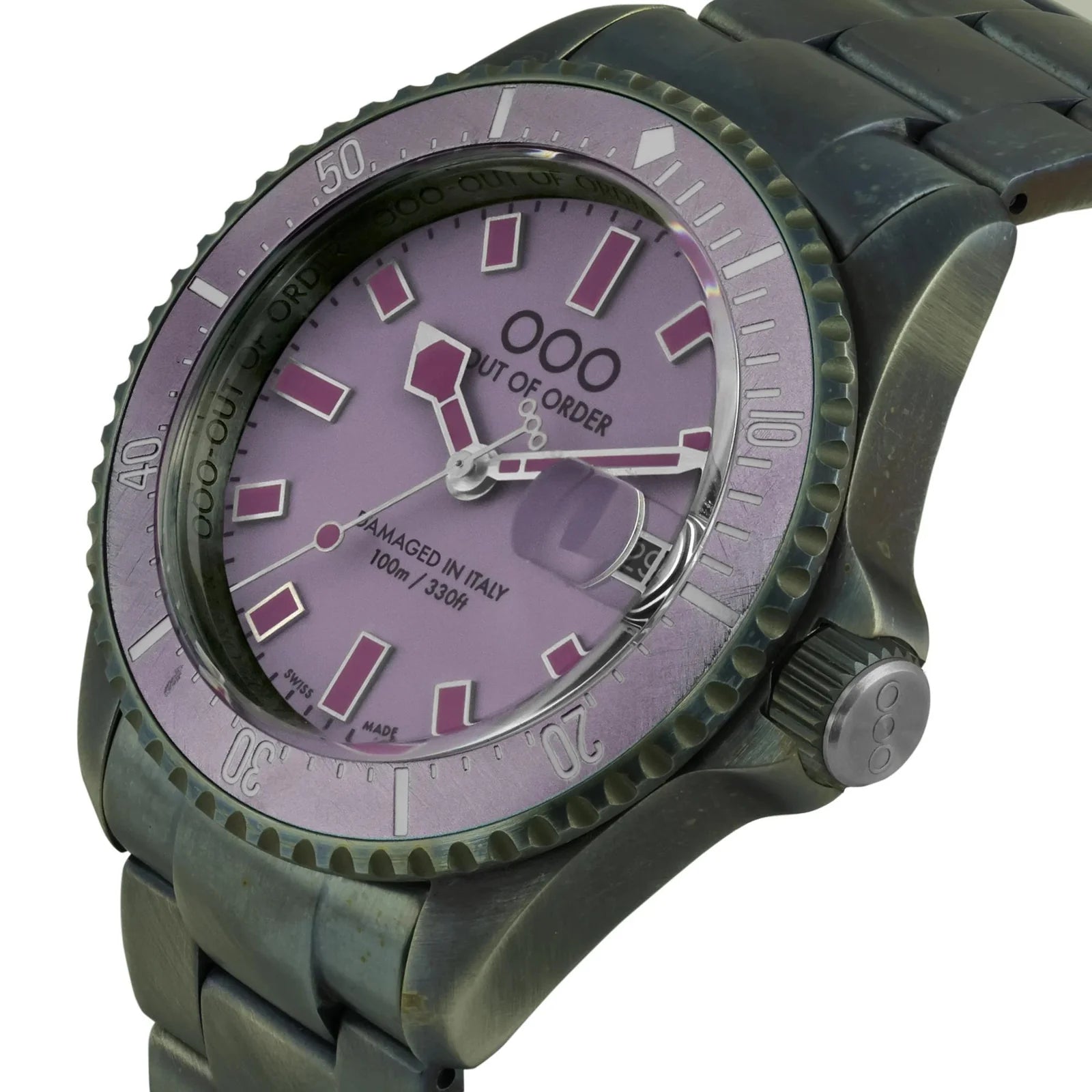 Out Of Order Purple Casanova Ultra Distressed Steel Watch OOO.001-27.MI Image 2