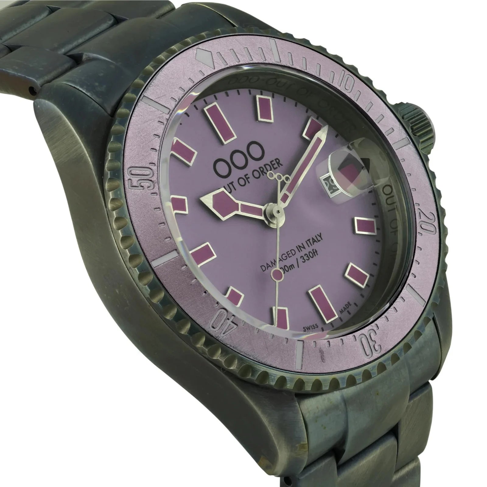 Out Of Order Purple Casanova Ultra Distressed Steel Watch OOO.001-27.MI Image 3