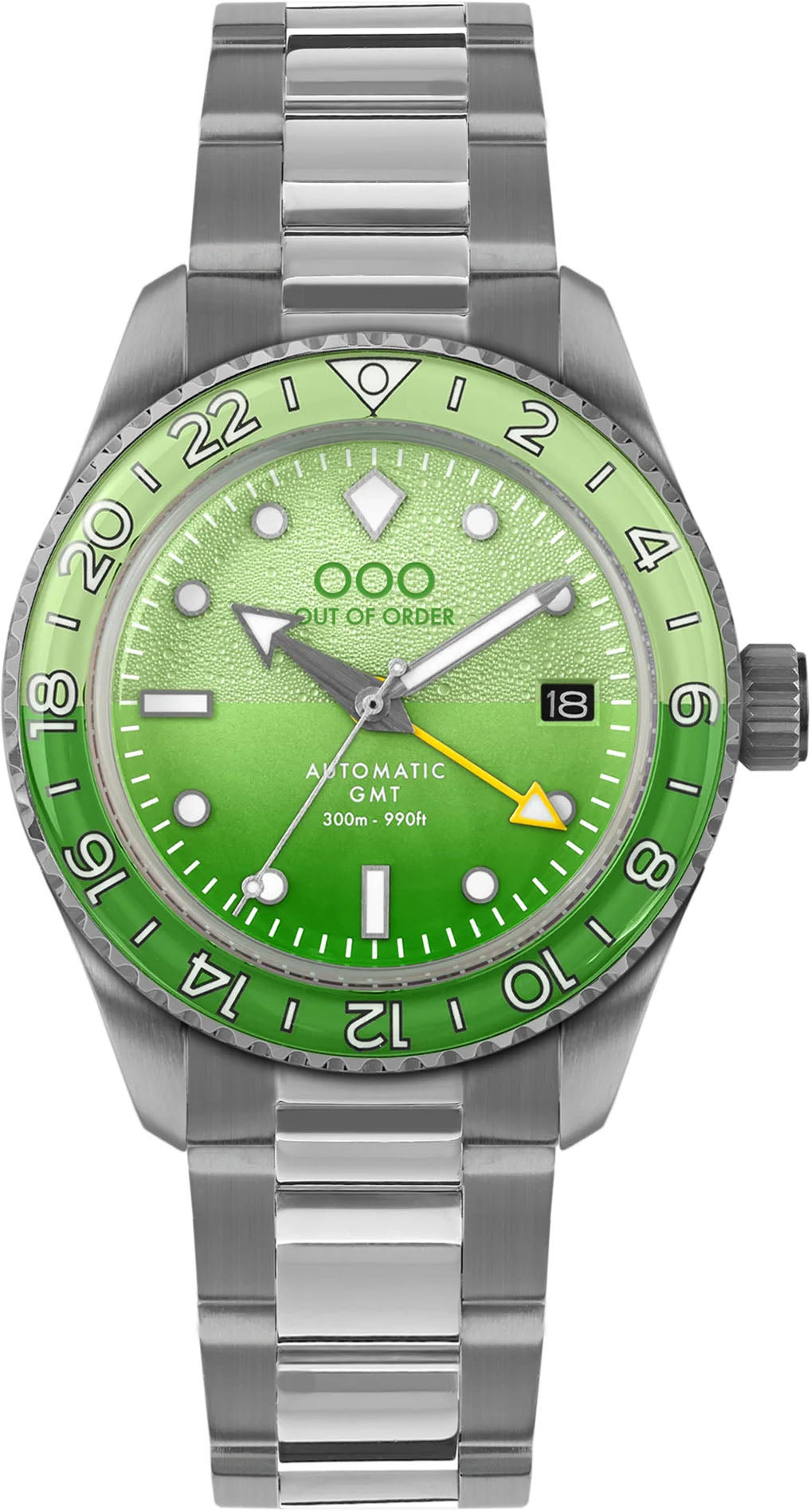 Out Of Order Shaker Midori Automatic GMT Ultra Brushed Watch OOO.001-25.BAND.MI.SS Image 1