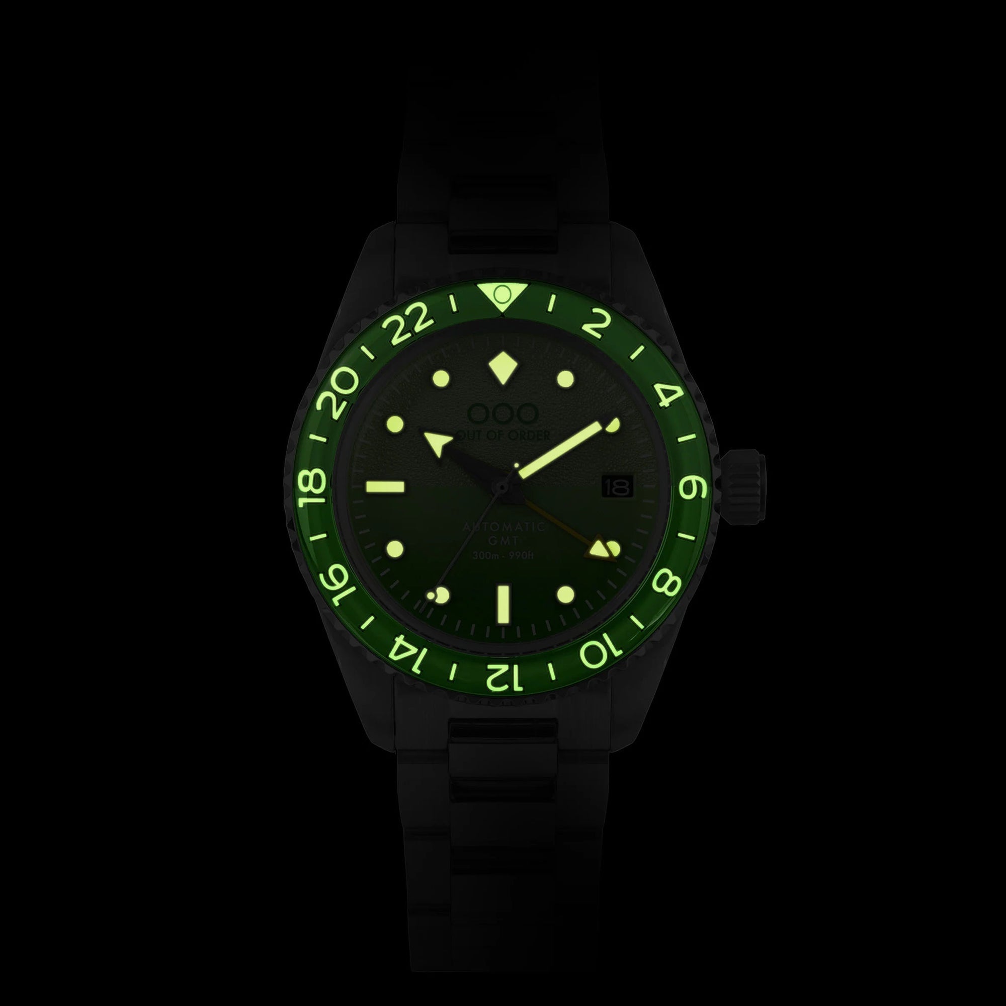 Out Of Order Shaker Midori Automatic GMT Ultra Brushed Watch OOO.001-25.BAND.MI.SS Image 2