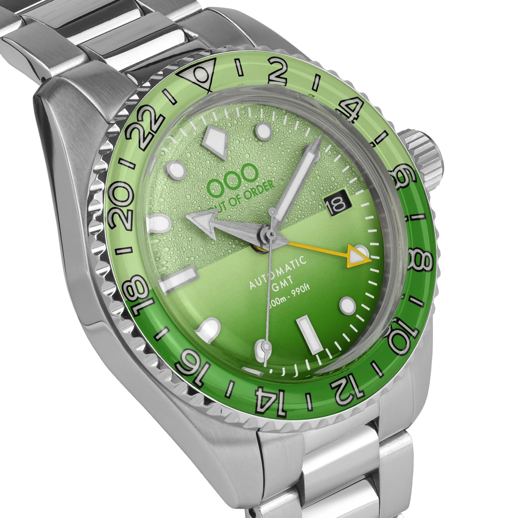 Out Of Order Shaker Midori Automatic GMT Ultra Brushed Watch OOO.001-25.BAND.MI.SS Image 3