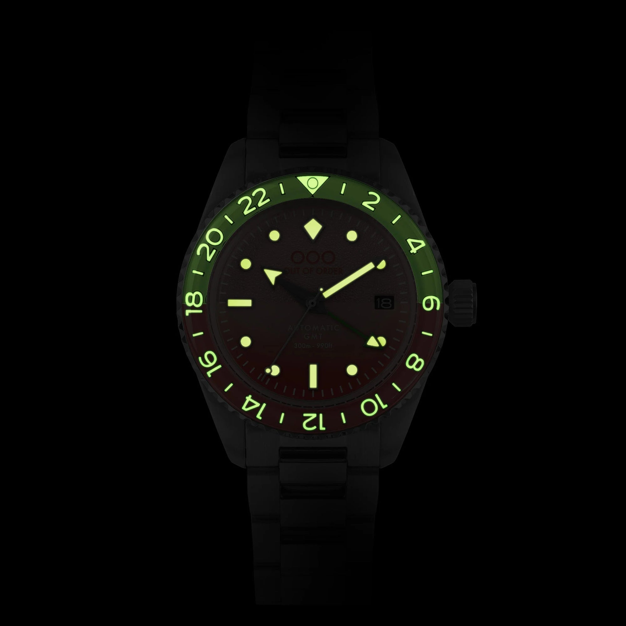 Out Of Order Shaker Paloma Automatic GMT Ultra Brushed Watch OOO.001-25.PA.BAND.SS Image 2