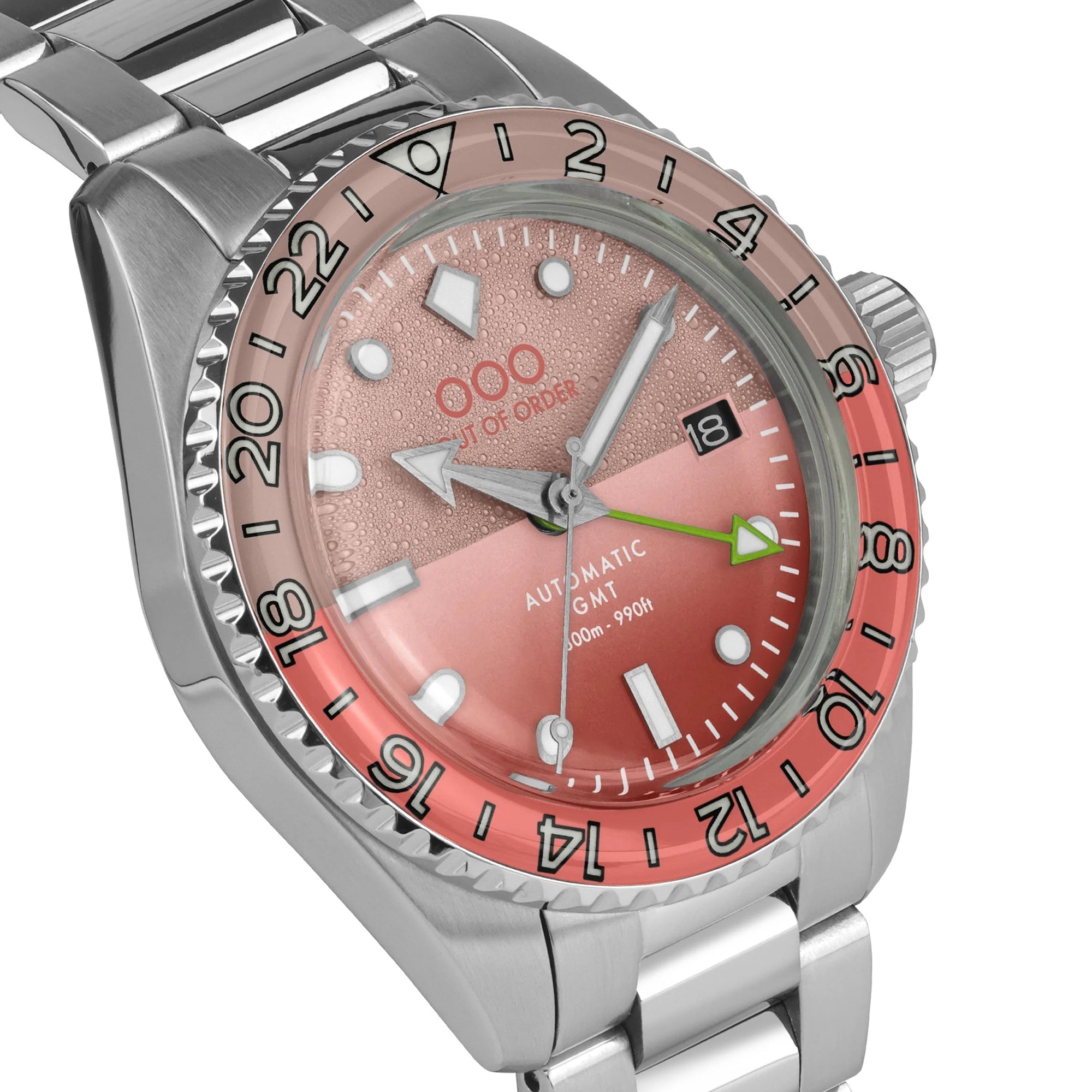 Out Of Order Shaker Paloma Automatic GMT Ultra Brushed Watch OOO.001-25.PA.BAND.SS Image 3