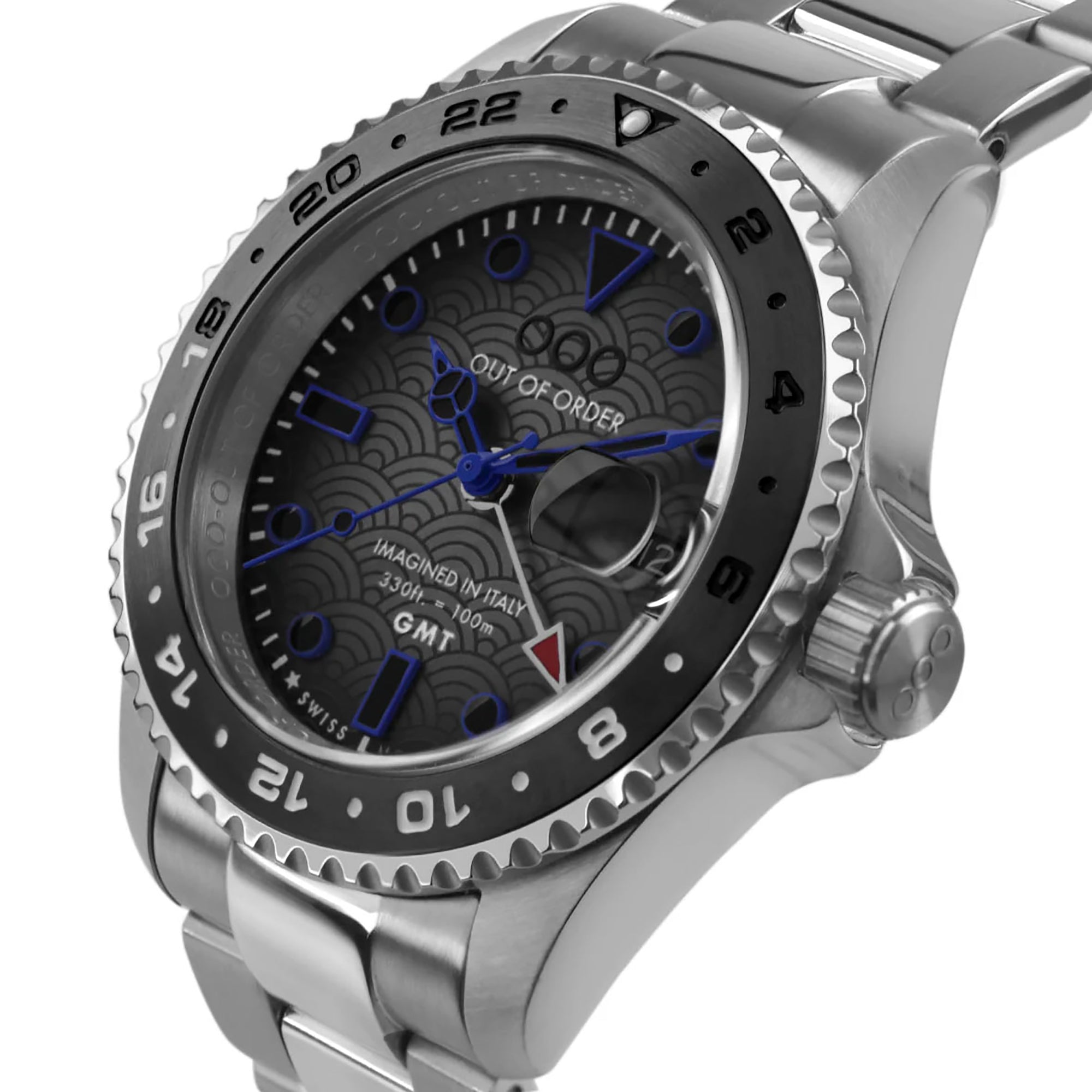 Out Of Order Swiss GMT Tokyo Shibuya Ultra Brushed Watch OOO.001-19.TS.SS Image 5