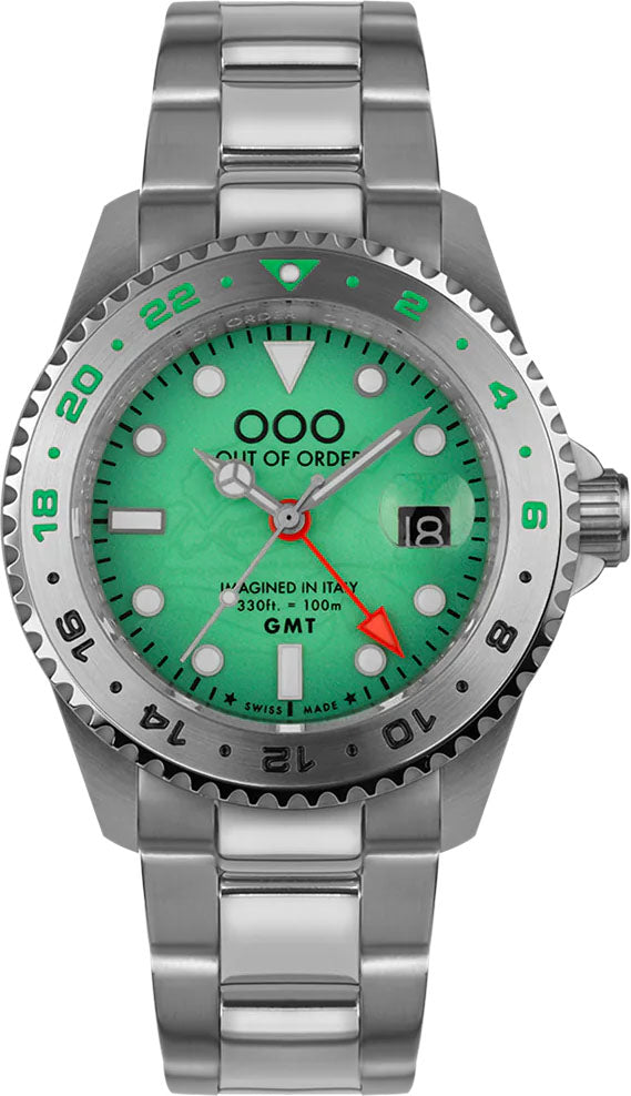 Out Of Order Swiss GMT Venezia Ultra Brushed Watch OOO.001-19.VE.SS Image 1