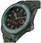 Out Of Order Turquoise And Brown Casanova Ultra Distressed Steel Watch OOO.001-27.TU.MS Image 2