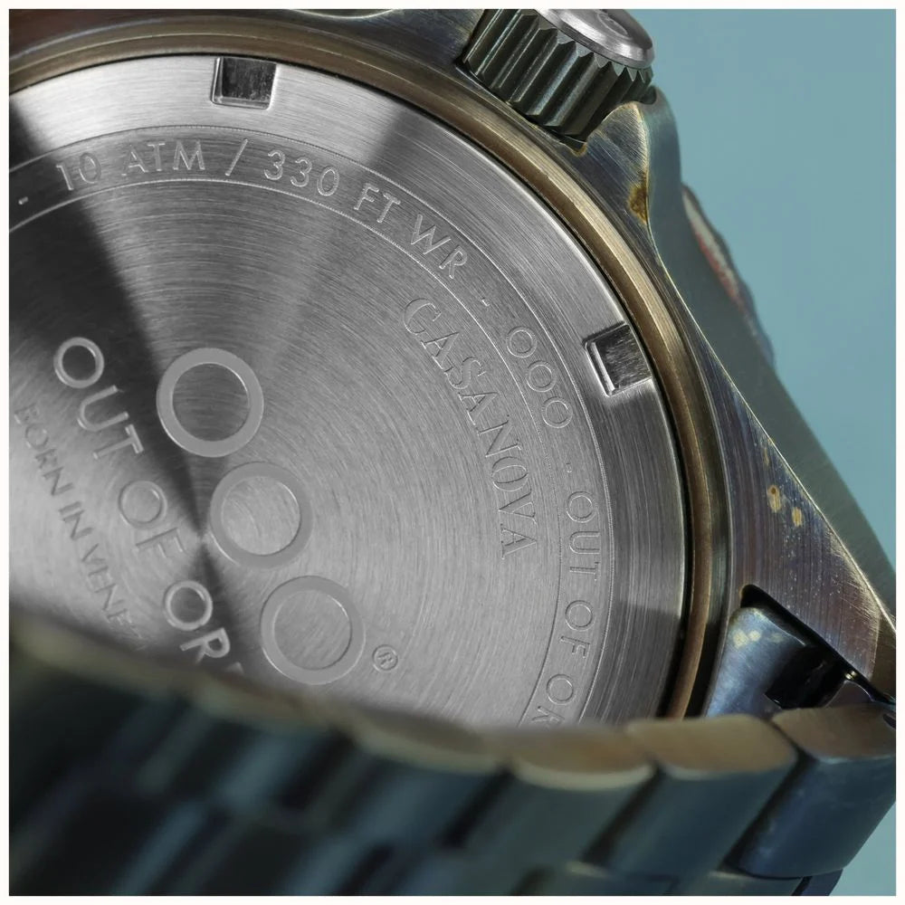 Out Of Order Turquoise And Brown Casanova Ultra Distressed Steel Watch OOO.001-27.TU.MS Image 4