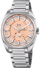 Perrelet LAB Peripheral Big Date Dual Time Salmon Bracelet Watch A1101/E Image 1