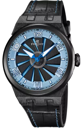 Perrelet Turbine Carbon Ice Blue Watch A4065/5 Image 1
