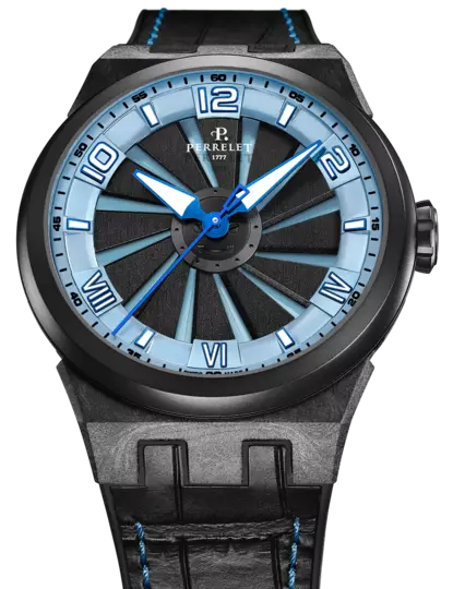 Perrelet Turbine Carbon Ice Blue Watch A4065/5 Image 2