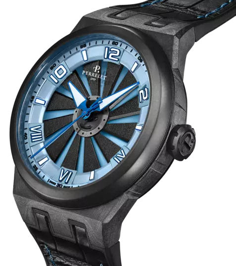 Perrelet Turbine Carbon Ice Blue Watch A4065/5 Image 3
