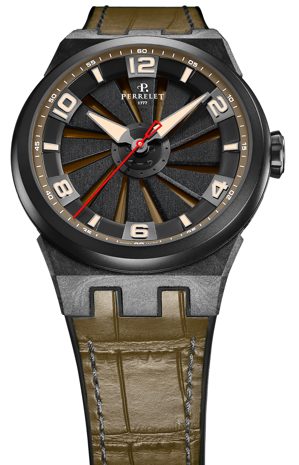 Perrelet Turbine Carbon Khaki Watch A4065/8 Image 4