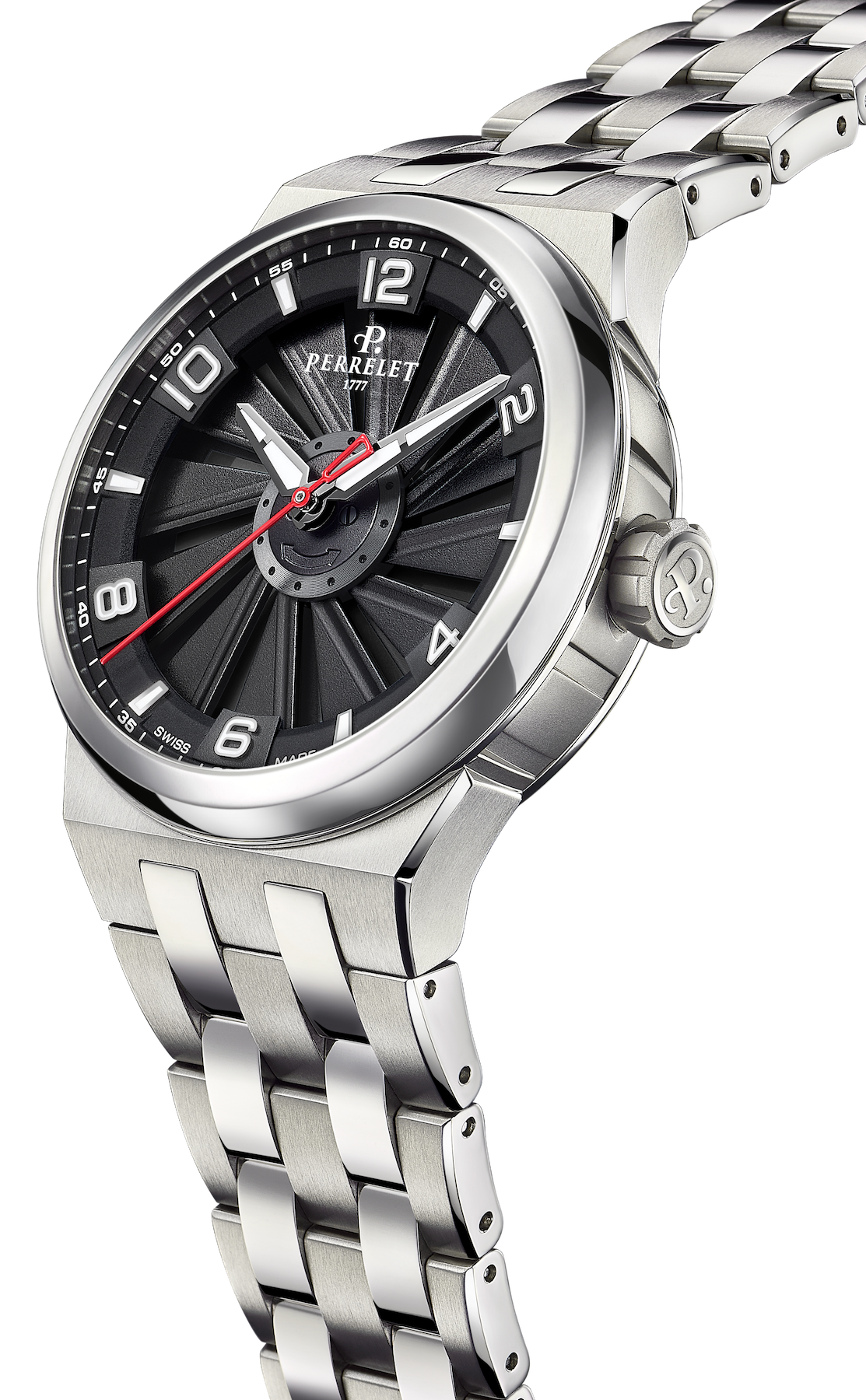 Perrelet Turbine Titanium 41 Black Bracelet Watch A4066/4 Image 2