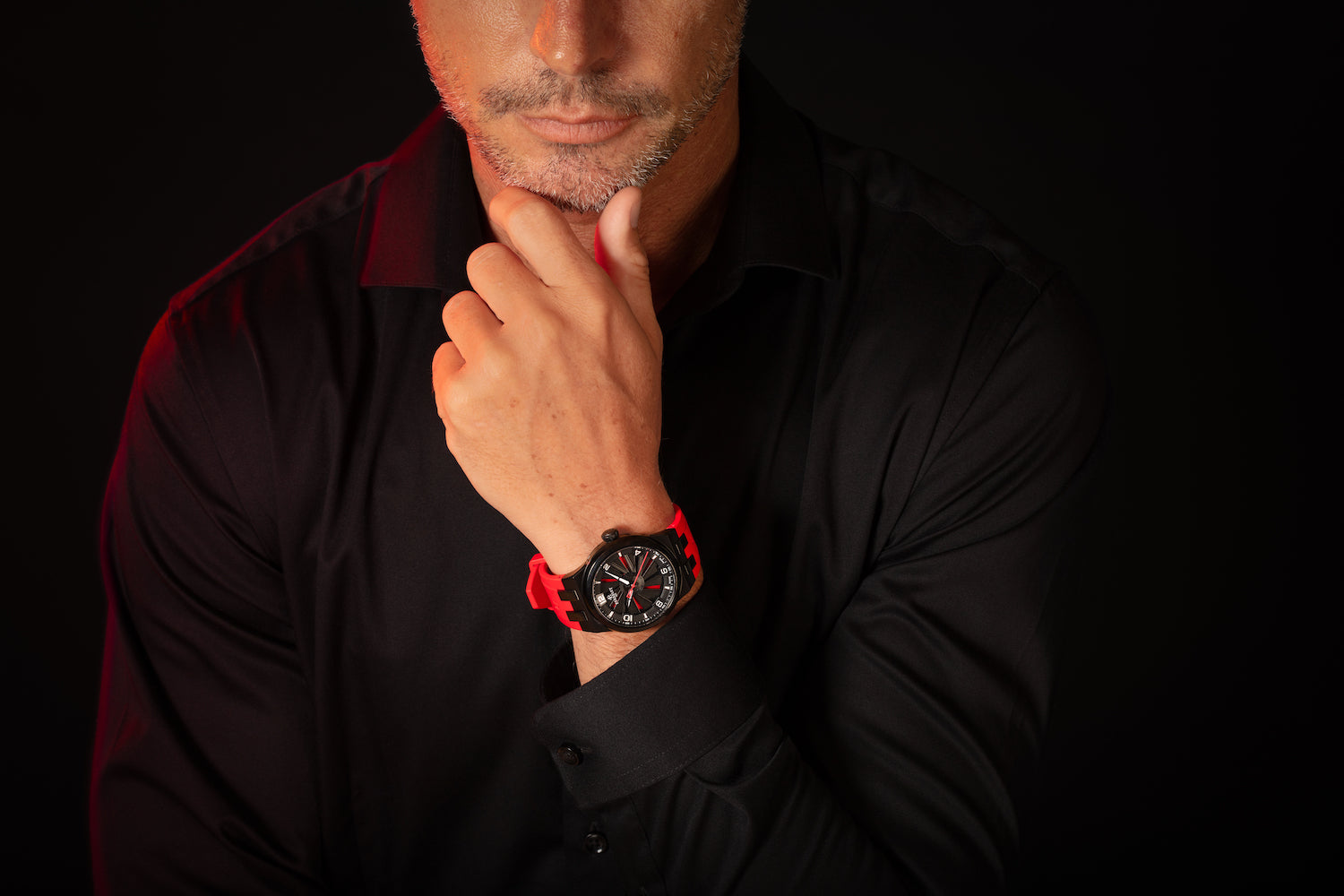 Perrelet Turbine Titanium 41 Red Watch A4067/4 Image 6