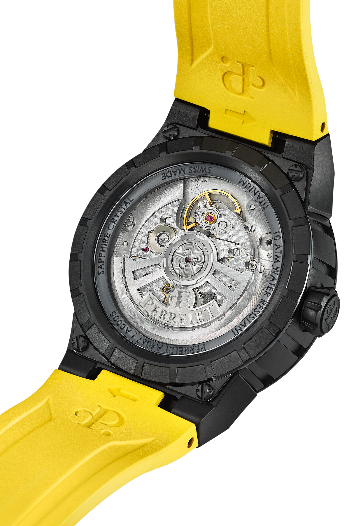 Perrelet Turbine Titanium 41 Yellow Watch A4067/1 Image 2