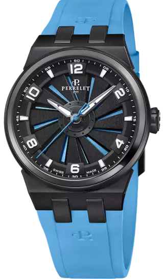 Perrelet Turbine Titanium Ice Blue Watch A4067/7 Image 1