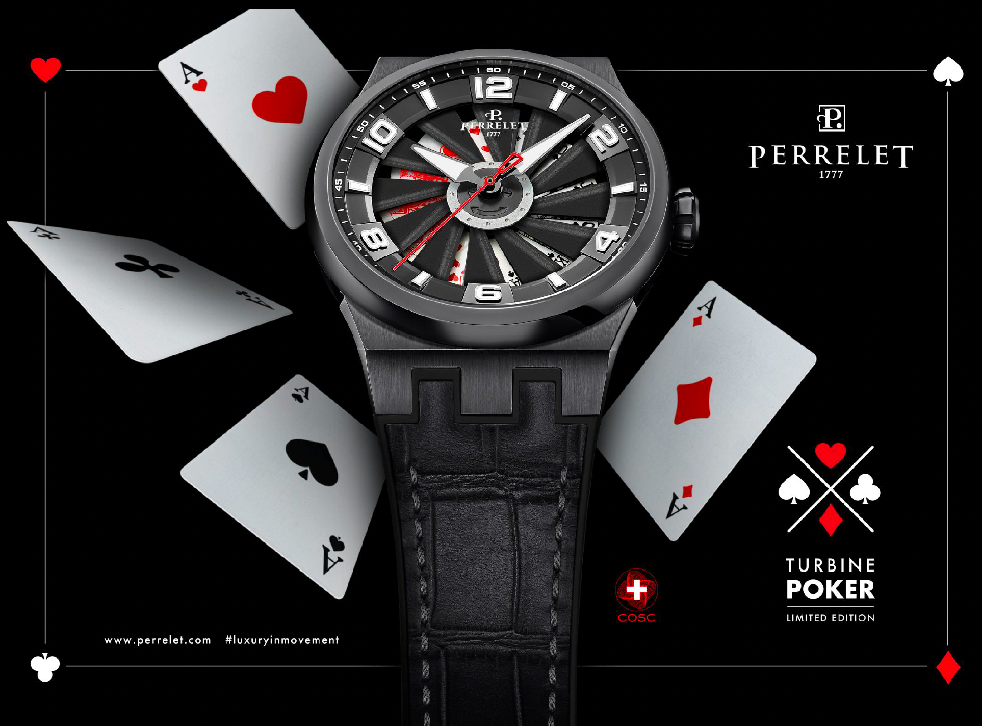 Perrelet Watch Turbine Carbon Poker Limited Edition A4063/S3 Image 6