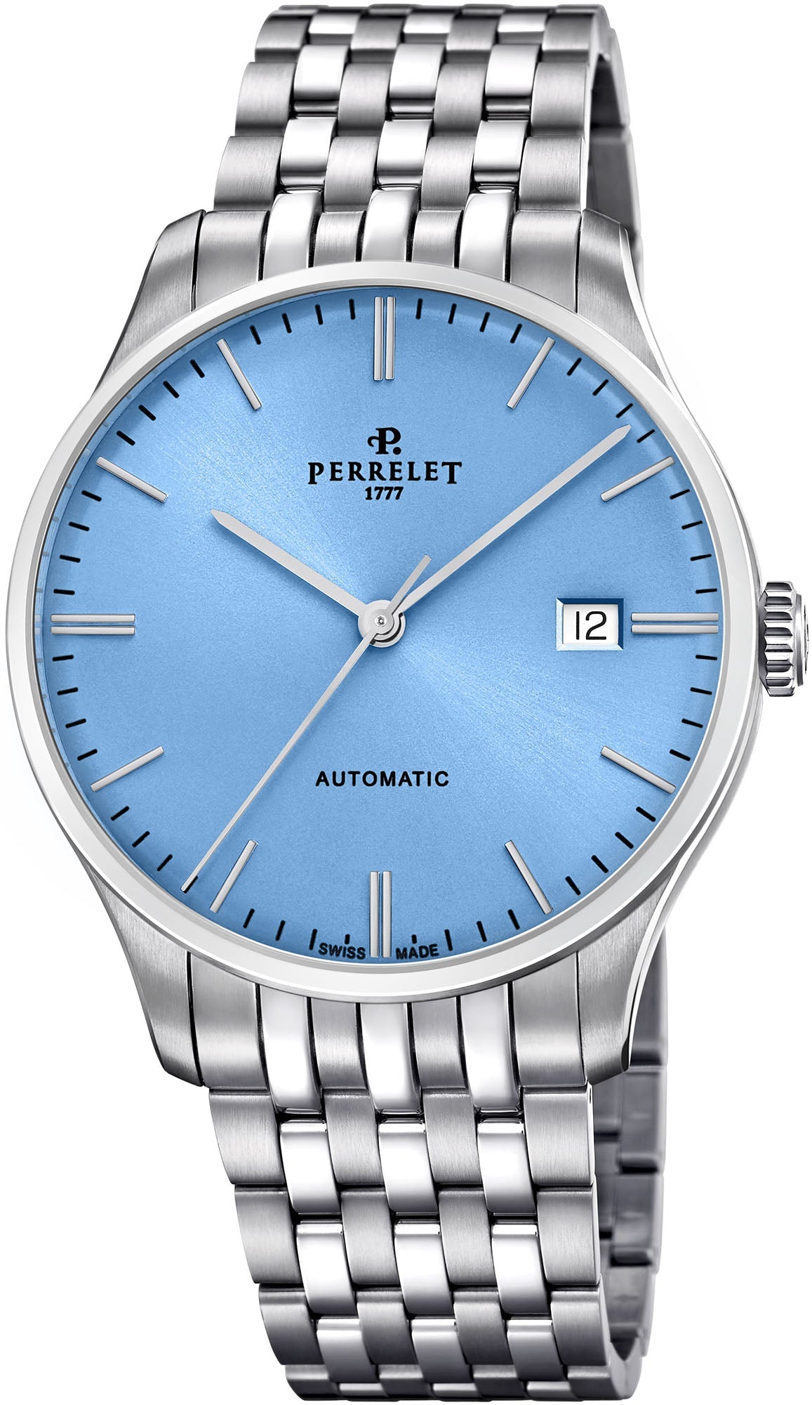 Perrelet Weekend 3 Hands Ice Blue Bracelet Watch A1300/B Image 1