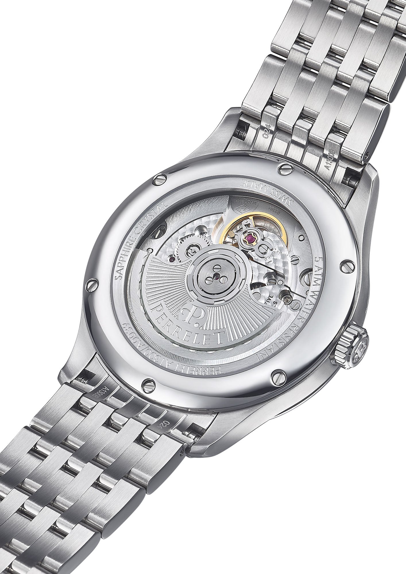 Perrelet Weekend 3 Hands Ice Blue Bracelet Watch A1300/B Image 2
