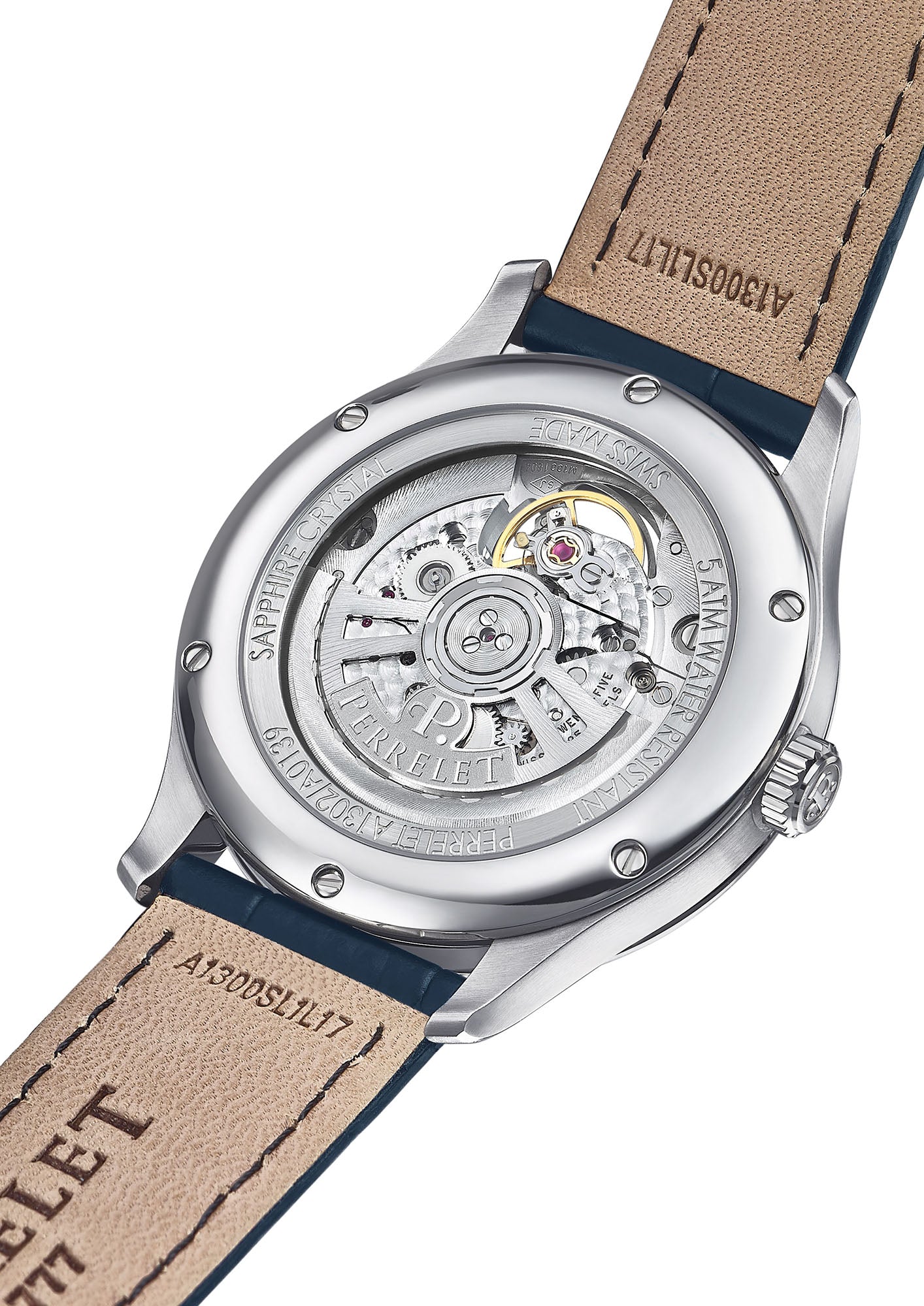 Perrelet Weekend 3 Hands Open Heart Ice Blue Watch A1302/A Image 2