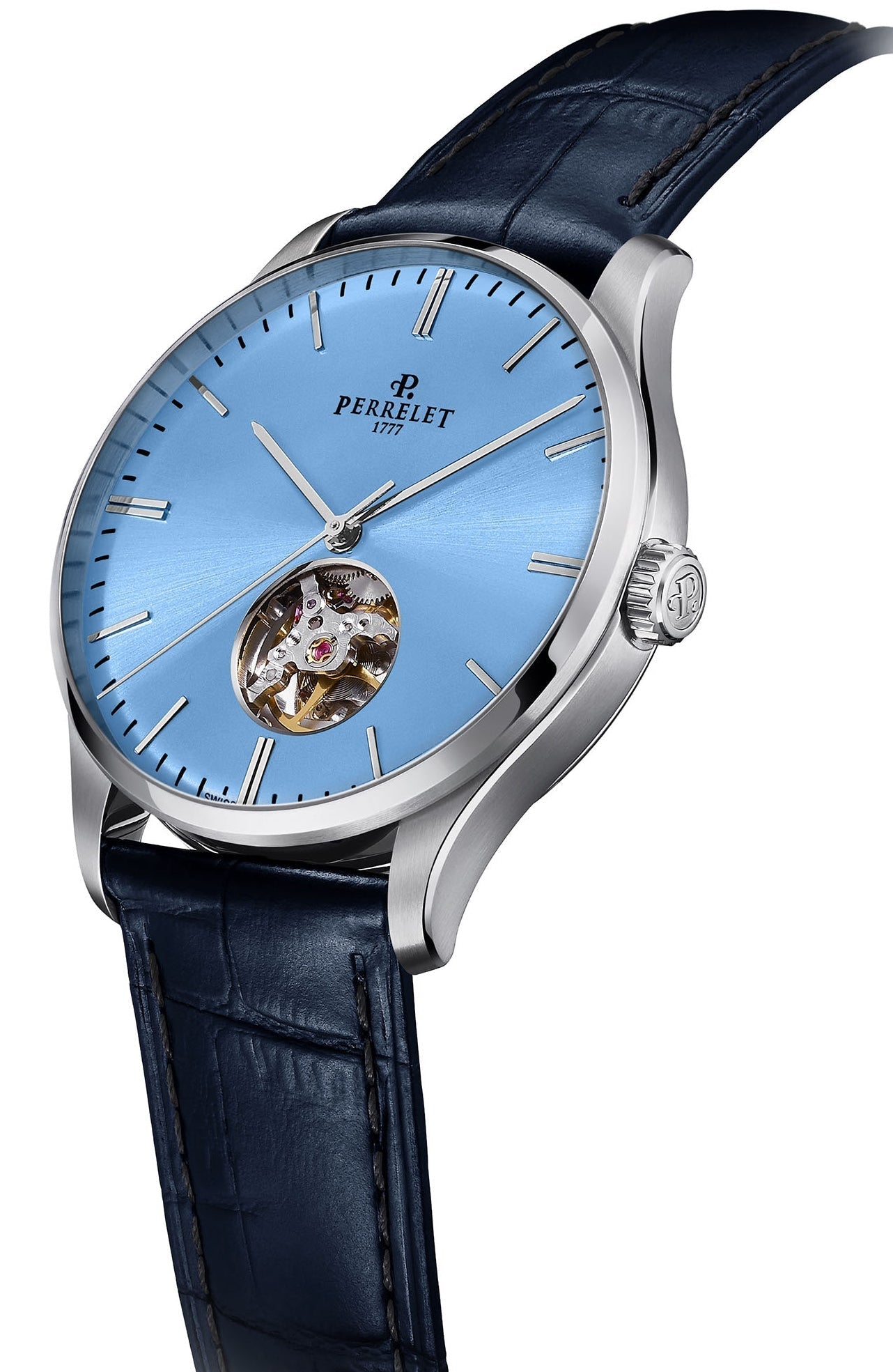 Perrelet Weekend 3 Hands Open Heart Ice Blue Watch A1302/A Image 3