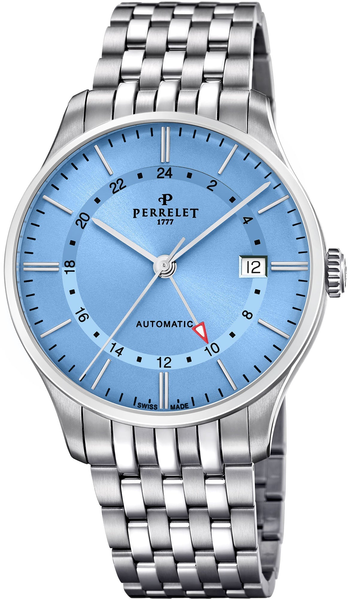Perrelet Weekend GMT Ice Blue Bracelet Watch A1304/9 Image 1