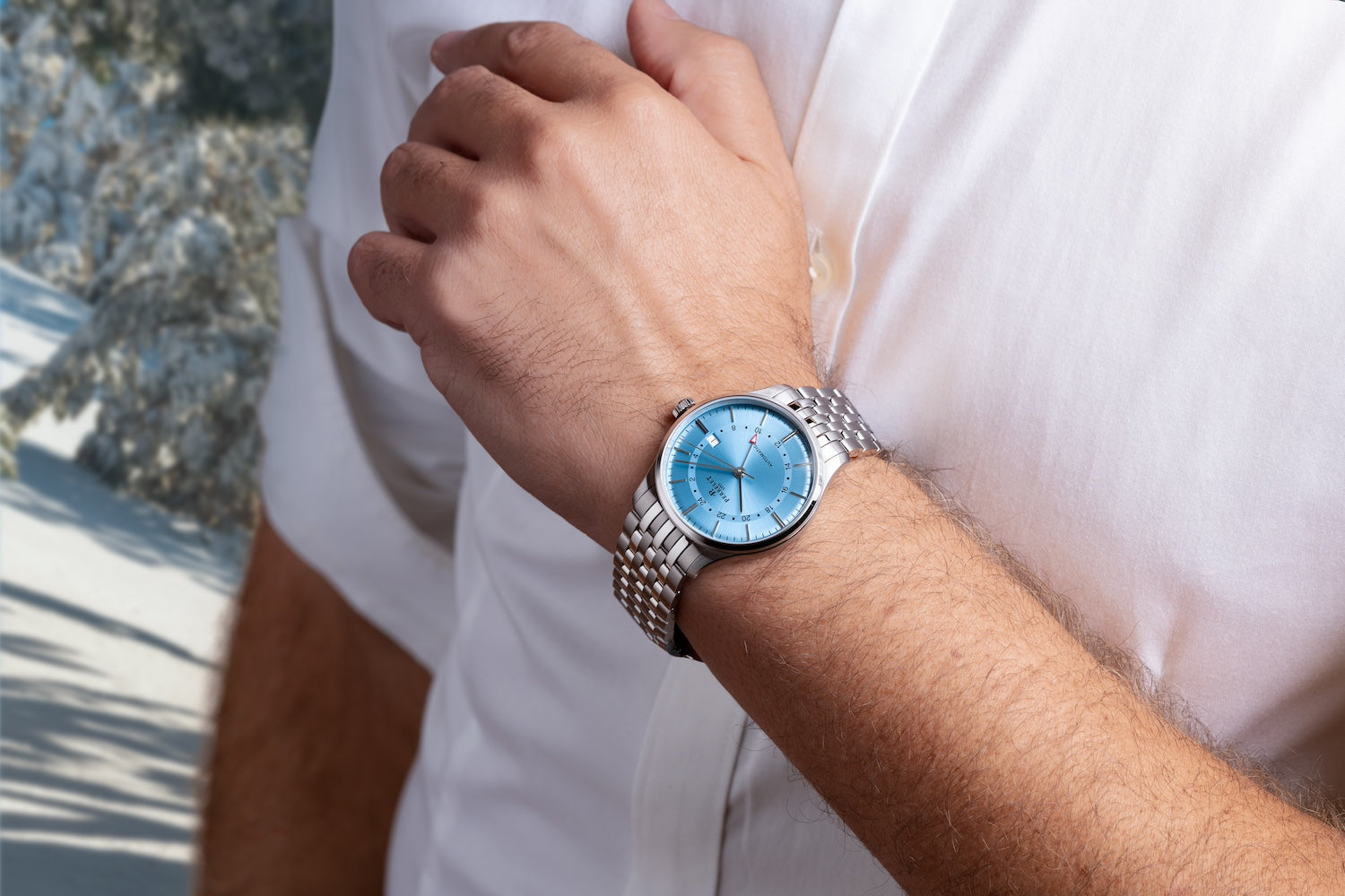 Perrelet Weekend GMT Ice Blue Bracelet Watch A1304/9 Image 6