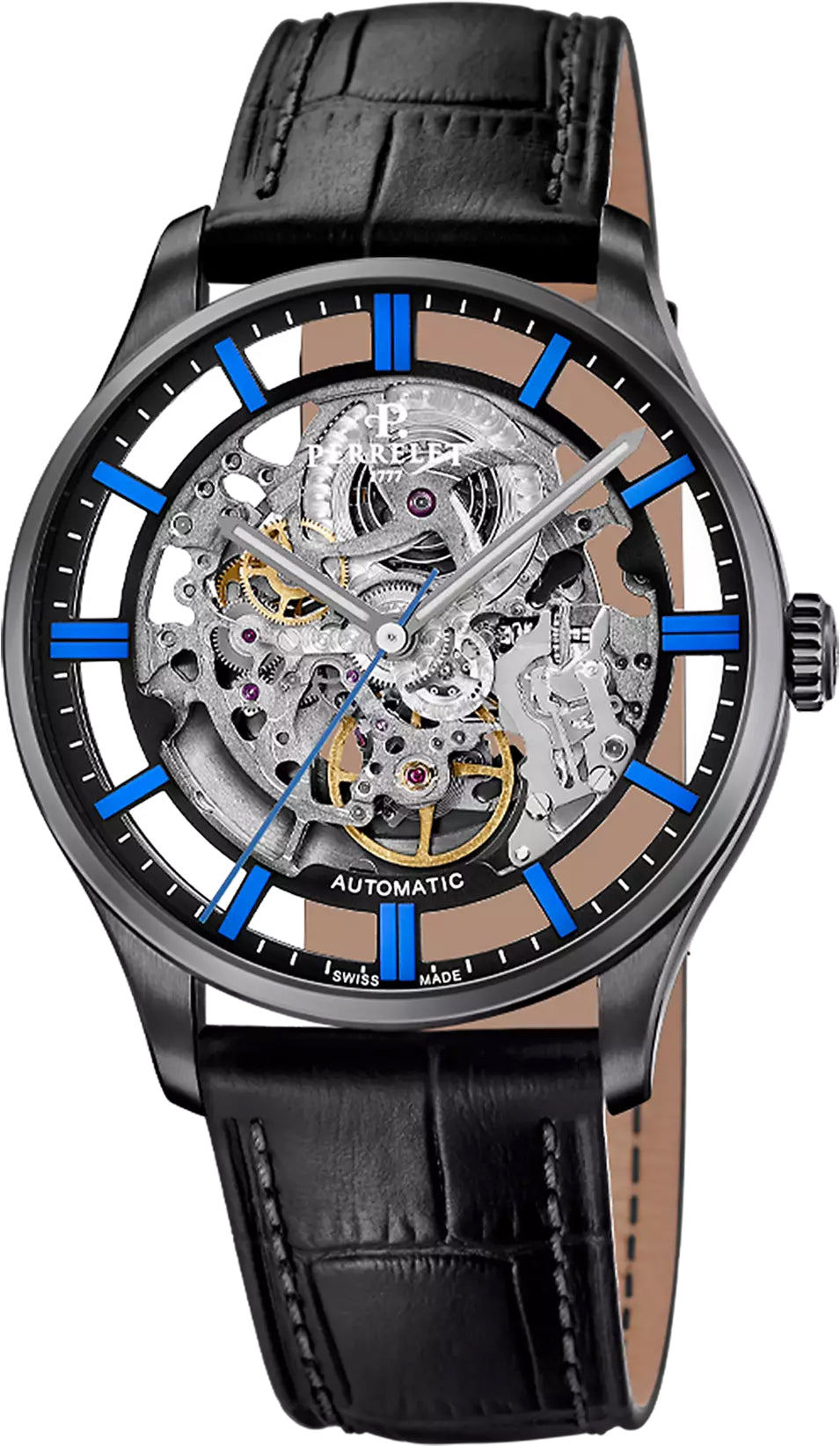 Perrelet Weekend Skeleton 3 Hands Watch A1306/2 Image 1