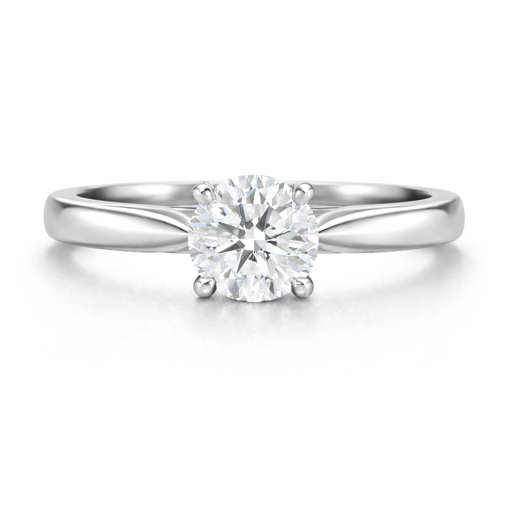 Platinum Diamond 0.77ct Round Brilliant Cut Solitaire Ring 17936 Image 2
