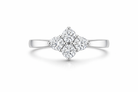 Platinum Diamond Four Stone Cluster Ring 13981 Image 2