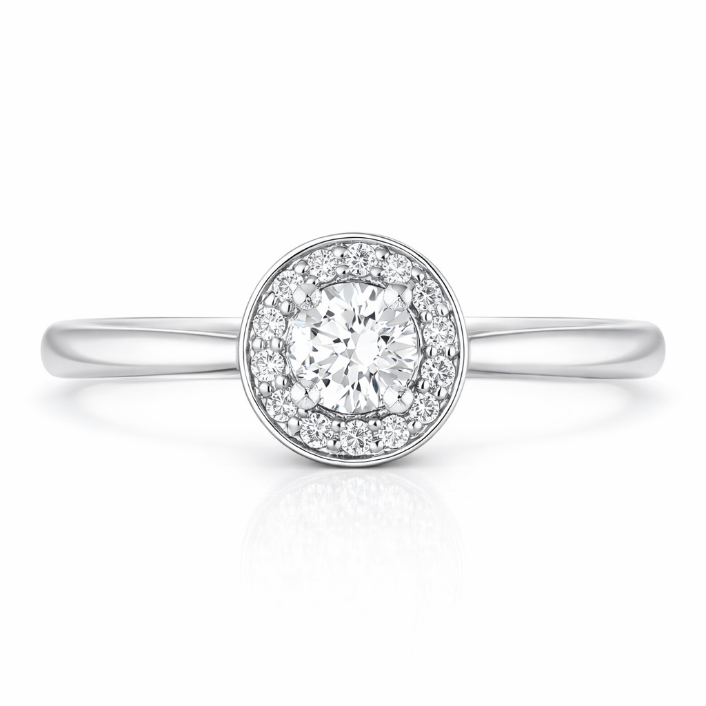 Platinum Diamond Round Brilliant Cut Cluster Ring 16730 Image 2