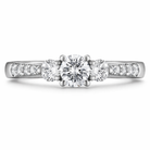 Platinum Diamond Three Stone Oval Cut Ring 16812 Image 2